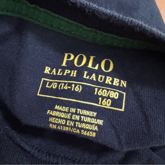 Polo Bear Ralph Lauren Basketball Colorblock Primary Colors T-shirt Large 14 16 - Picture 4 of 4